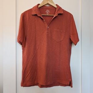 J. crew slub cotton polo, light red